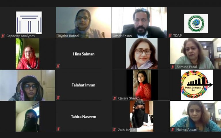 Trade Development Authority of Pakistan in collaboration with Capacity Analytics organised webinar for women entrepreneurs on Digital Marketing to promote use of ICT and E-commerce among them