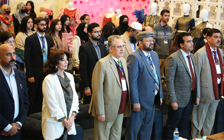 Panellists and Moderator participating in the panel discussion on Climate Change and Sustainable Development, highlighting collaborative approaches for a green economy.